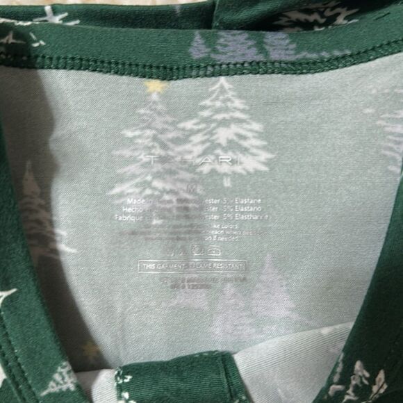 TAHARI Family Matching PJ Winter Green White Pine Christmas Trees Yellow Star - Picture 4 of 9